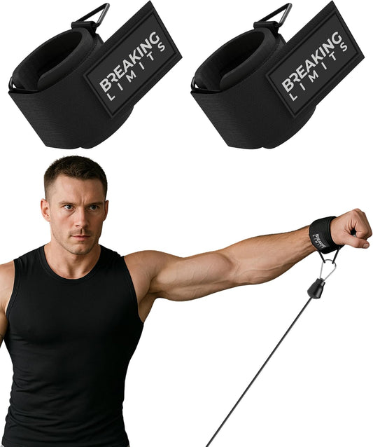 Wrist Cuffs Gym - Wrist Straps for Cable Machines | Lateral Raise Attachment, Cable Wrist Cuffs, Weight Lifting Cuffs, Wrist Cuff Cable Attachment, 7Mm Neoprene, Hook & Loop