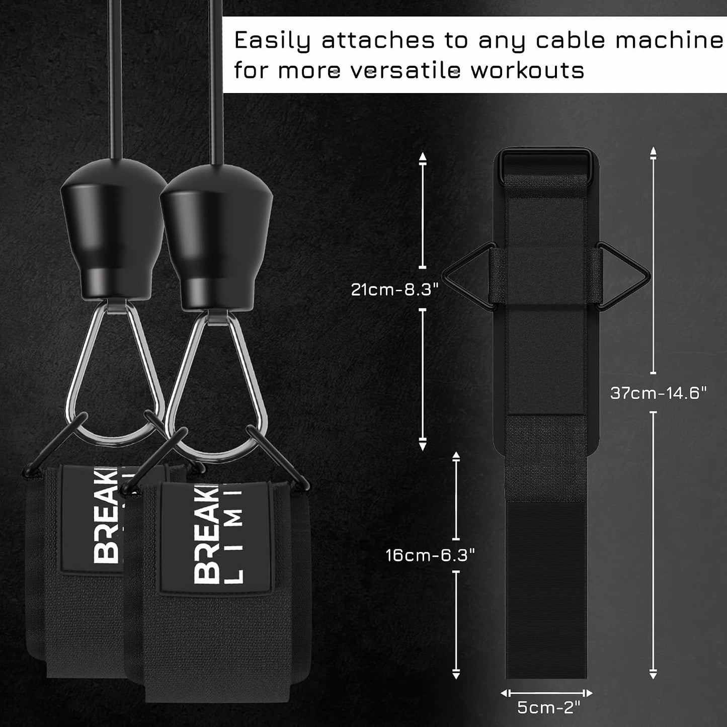 Wrist Cuffs Gym - Wrist Straps for Cable Machines | Lateral Raise Attachment, Cable Wrist Cuffs, Weight Lifting Cuffs, Wrist Cuff Cable Attachment, 7Mm Neoprene, Hook & Loop