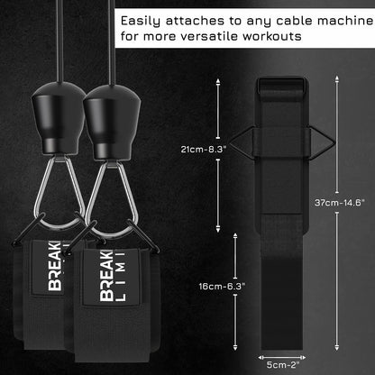 Wrist Cuffs Gym - Wrist Straps for Cable Machines | Lateral Raise Attachment, Cable Wrist Cuffs, Weight Lifting Cuffs, Wrist Cuff Cable Attachment, 7Mm Neoprene, Hook & Loop