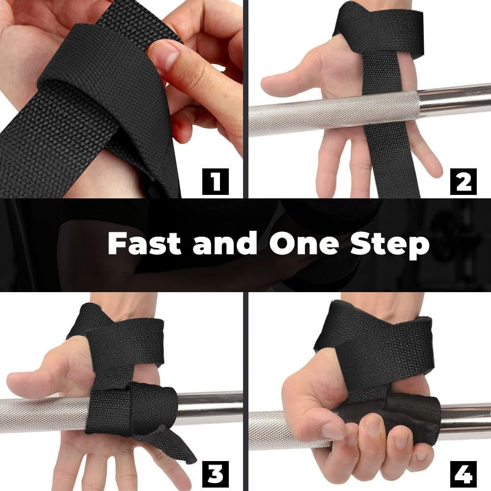 Lifting Straps, Weightlifting Straps, Deadlift Straps with Padded Neoprene Fo...